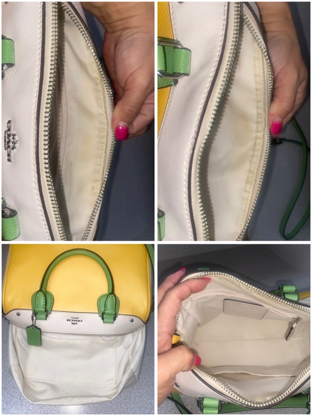 Coach Colorblock Canary/Multi Soft Wallet/Mini Bennett Satchel EUC - Picture 10 of 14